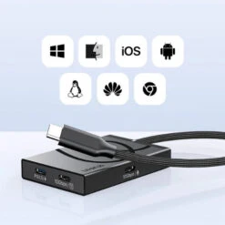 Dongle Multimédia 4en1 USB-C Ulanzi -Magasin D’Équipement De Caméra D’Action dongle multimedia 4en1 usb c ulanzi 7
