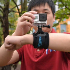 Fixation Poignet Telesin Pour GoPro -Magasin D’Équipement De Caméra D’Action fixation poignet telesin pour gopro 4