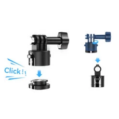 Fixation Quick-Release Magnétique Telesin Avec Adaptateurs -Magasin D’Équipement De Caméra D’Action fixation quick release magnetique telesin avec adaptateurs 2