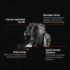 Sac à Dos PGYTech OnePro Flex 40L Et Sacoche Pour Appareil Photo Taille M -Magasin D’Équipement De Caméra D’Action sac a dos pgytech onepro flex 40l et sacoche pour appareil photo taille m 4